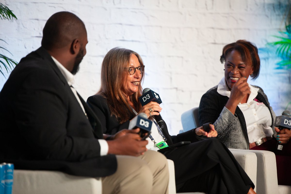 Over @ D3 stage-powered by <a href="/okx/">OKX</a> , the "Caribbean Web3 Future" panel with James Woodside (Secure Shore), Daniela Carrera Marquis (IDB), Ianthé Tynes (<a href="/okx/">OKX</a> ), Rhonda Eldridge (Harness All Possibilities) &amp; Stefen Deleveaux (CBCA) explored decentralized tech solutions to innovate!