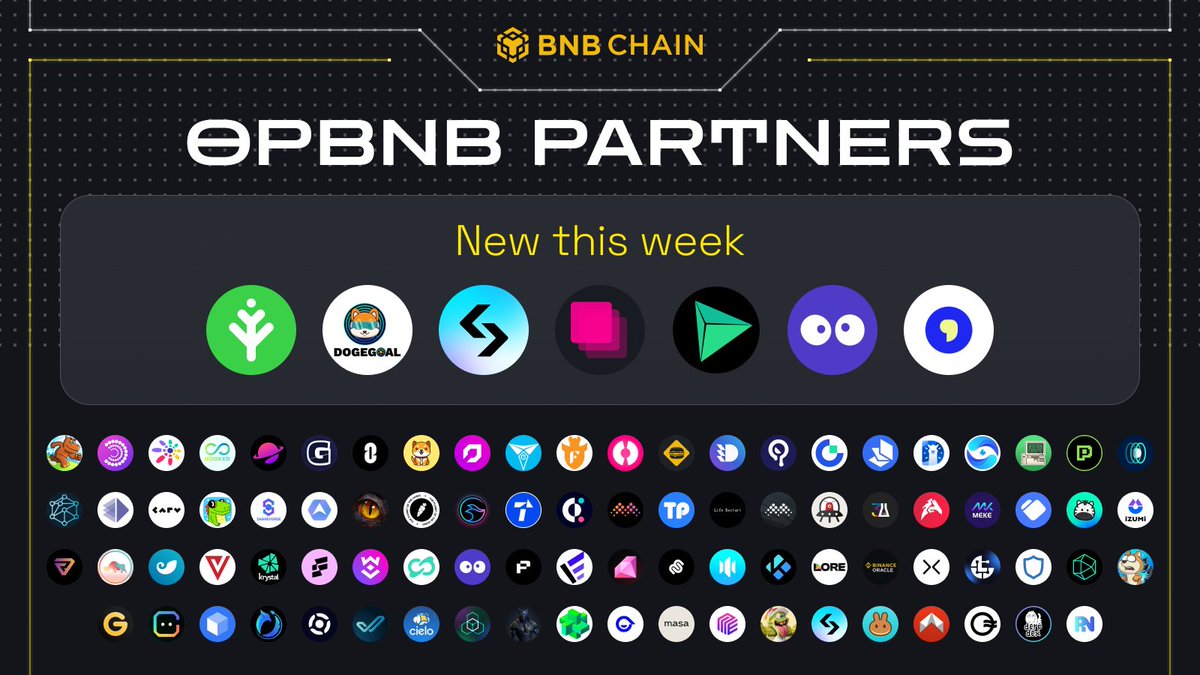 BNBCHAIN's tweet photo. We're thrilled to welcome the latest batch of projects on opBNB from this week.

Get started today and unlock high-speed transactions and low-cost fees for your Web3 project.

https://t.co/auywUpWhhD https://t.co/eEnQjl1Skk