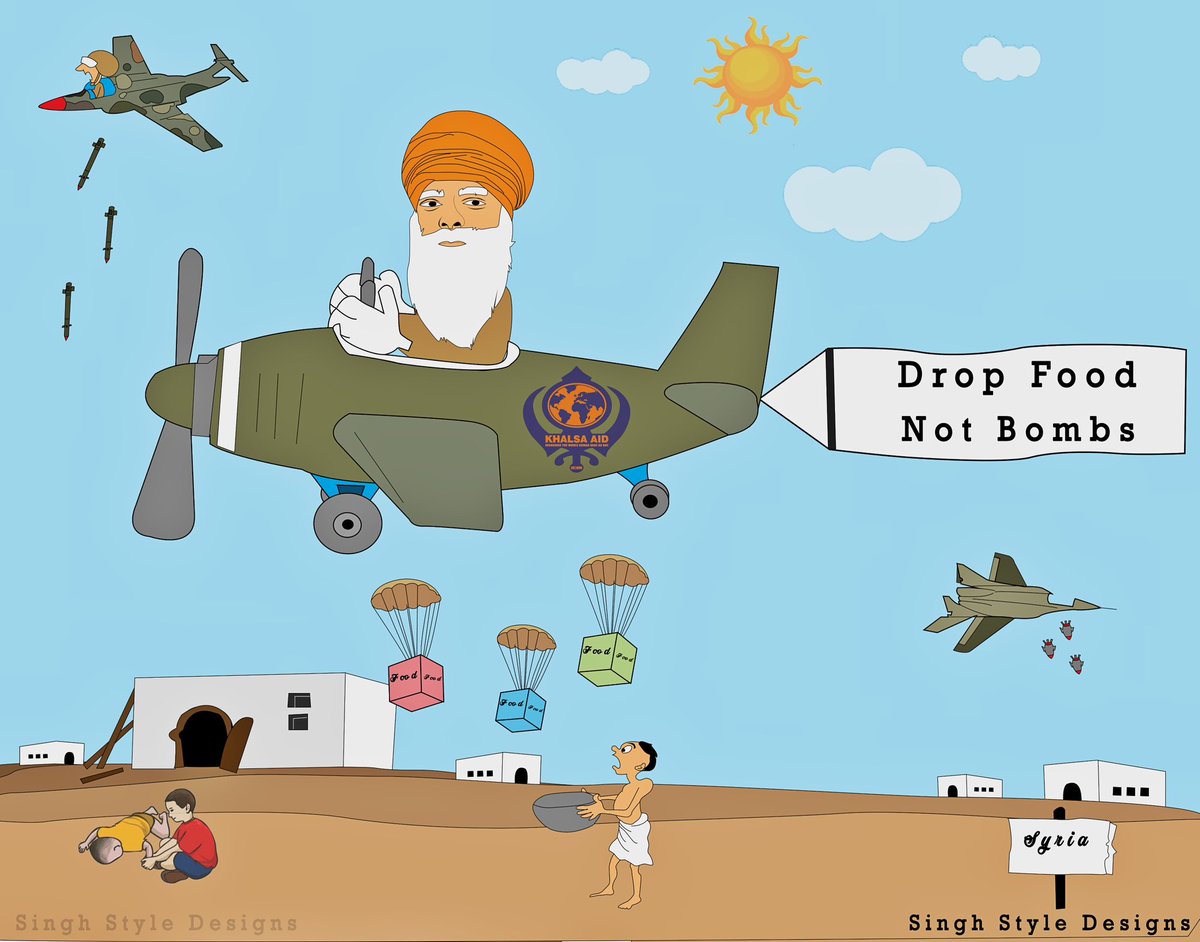 snghstyledesign's tweet photo. Drop Food 
Not Bombs!

@RaviSinghKA
@Khalsa_Aid 
@khalsaaid_india
@khalsaaidca 
@KhalsaAidUSA 
@KhalsaAid_AU https://t.co/gvNL6wKkxQ