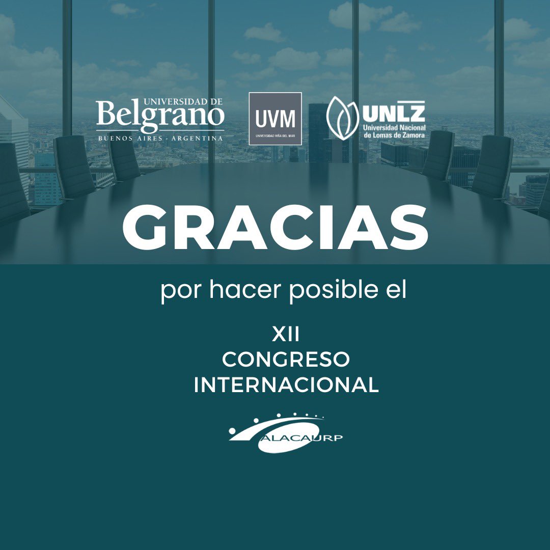 El día de hoy queremos agradecer a todas las personas que hicieron posible el XII Congreso Internacional “Relaciones Públicas: escenarios, adaptación y nuevas tendencias” logrando que sea tan productivo y enriquecedor.