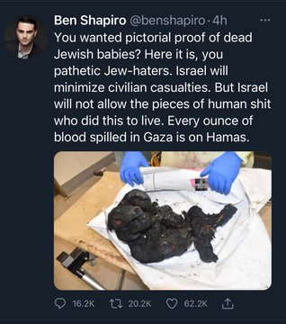 SoftWarNews's tweet photo. Gambar ini digunakan oleh Ben Shapiro untuk menunjukkan “mayat bayi Israel yang terbakar” untuk menarik simpati masyarakat dunia. 

Tapi sayangnya gambar palsu itu terungkap dibuat oleh AI

Zionis menghalalkan segala cara untuk membenarkan pembantaian di Gaza https://t.co/BCXj64K5dl