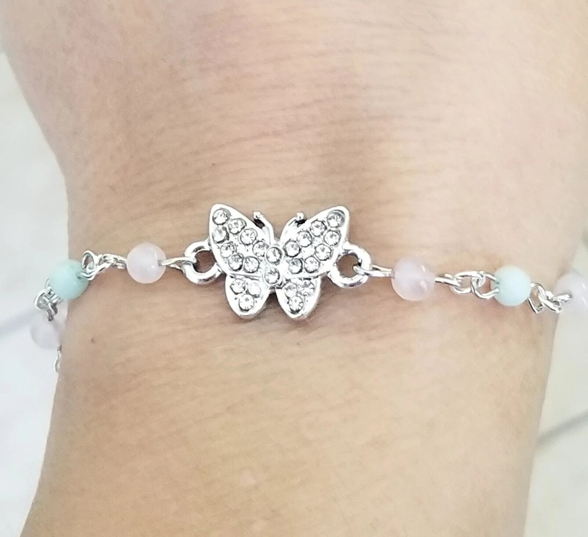 Silver Butterfly Bracelet Rose Quartz Bracelet Womens Amazonite Beaded Bracelet #jewelry #bracelets #silverbracelet #beadedbracelet #rosequartz #rosequartzjewelry #amazonite #butterfly #butterflies #cottagecore #fairycore #handmadejewelry

ebay.com/itm/2760847855… #eBay via @eBay