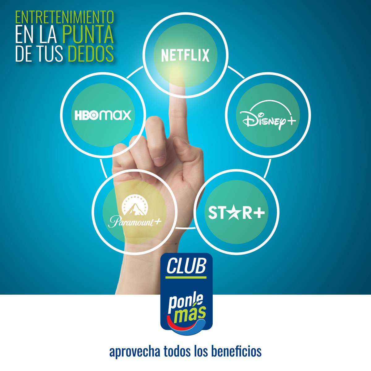 ClubPonleMas's tweet photo. ¡Sumérgete en un mundo de entretenimiento sin límites con los servicios de streaming disponibles en la plataforma de Ponle Más! 

Descubre una amplia gama de opciones, desde películas de estreno hasta series populares. Todo al alcance de tu mano, sin complicaciones. 

#PonleMás https://t.co/FLWDa6np8Z