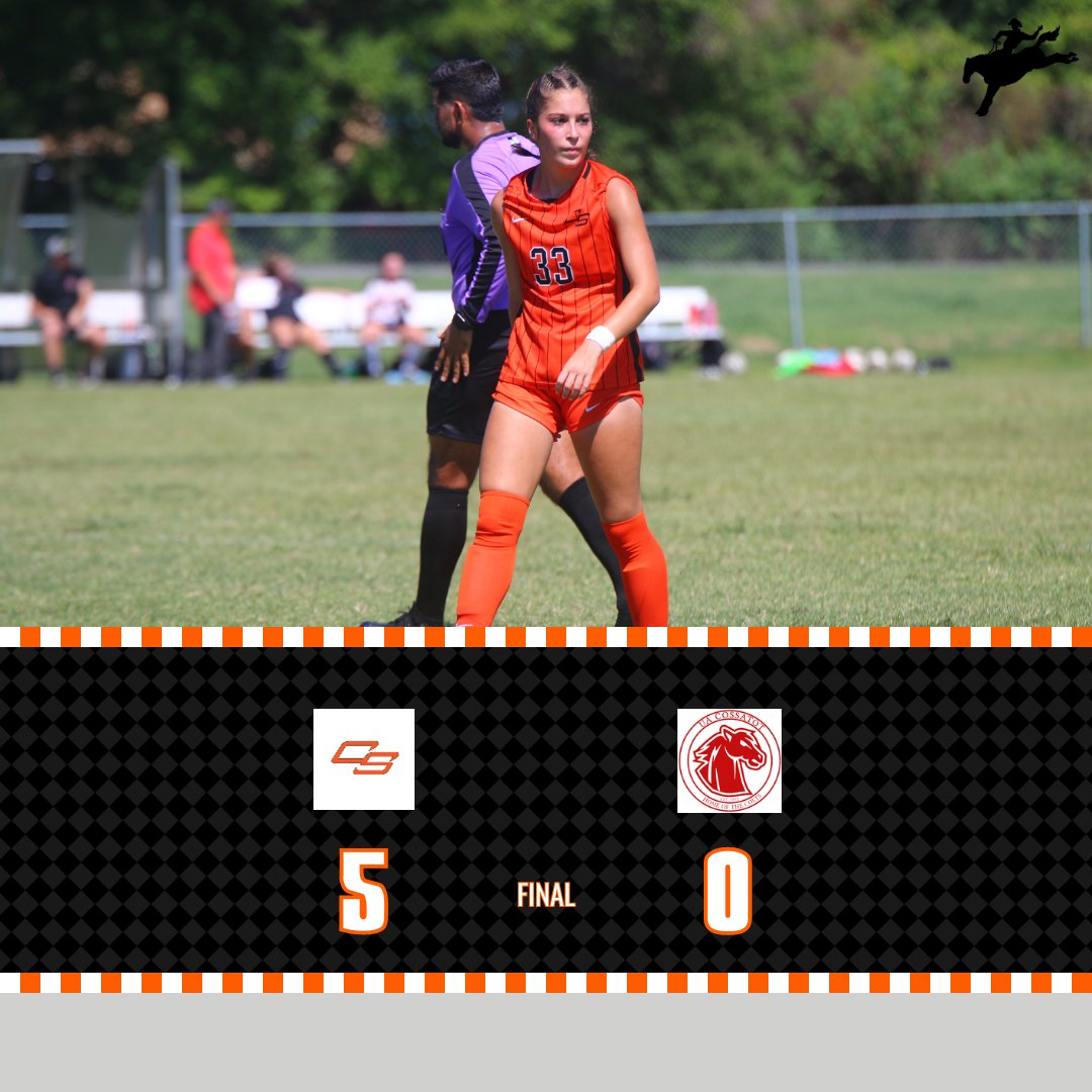 ConnorsStSoccer's tweet photo. WOMEN'S FINAL: Connors State 5, UA Cossatot 0

Not a bad way to earn the first win in program history! Taylor Moore scored 2 goals and added the assist on Kinley Catron's goal on the way to a major win at home while goalkeeper Kaylee Ballinger made 3 saves for the clean sheet! https://t.co/MXKeUYwsb2