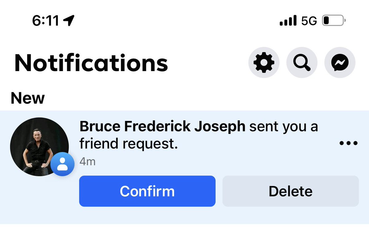 smithkc21's tweet photo. Bout damn time…🙄😏
#LetsBeFriends #BruceFrederickJoseph #Springsteen #FBfriends https://t.co/KFlaWBdQ8m