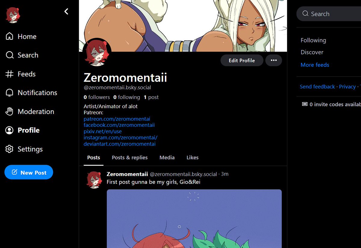 Made an account on the other site, just in case. So follow me there too if you'd like also on face b0ok and Inst0 gram under the same name