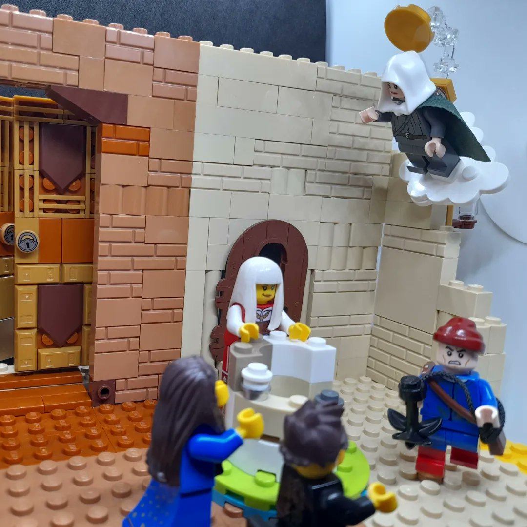 mog21's tweet photo. #Renaissance #painter Piero della Francesca died #OTD 12 October 1492. Here's Saint #Elizabeth  #saves a boy reinterpreted in @LEGO_Group after original @GalleriaNazUmbr #pierodellafrancesca #well #LEGO #italianart #architecture #predella #clouds #saintelizabeth https://t.co/GCOAZGd0md