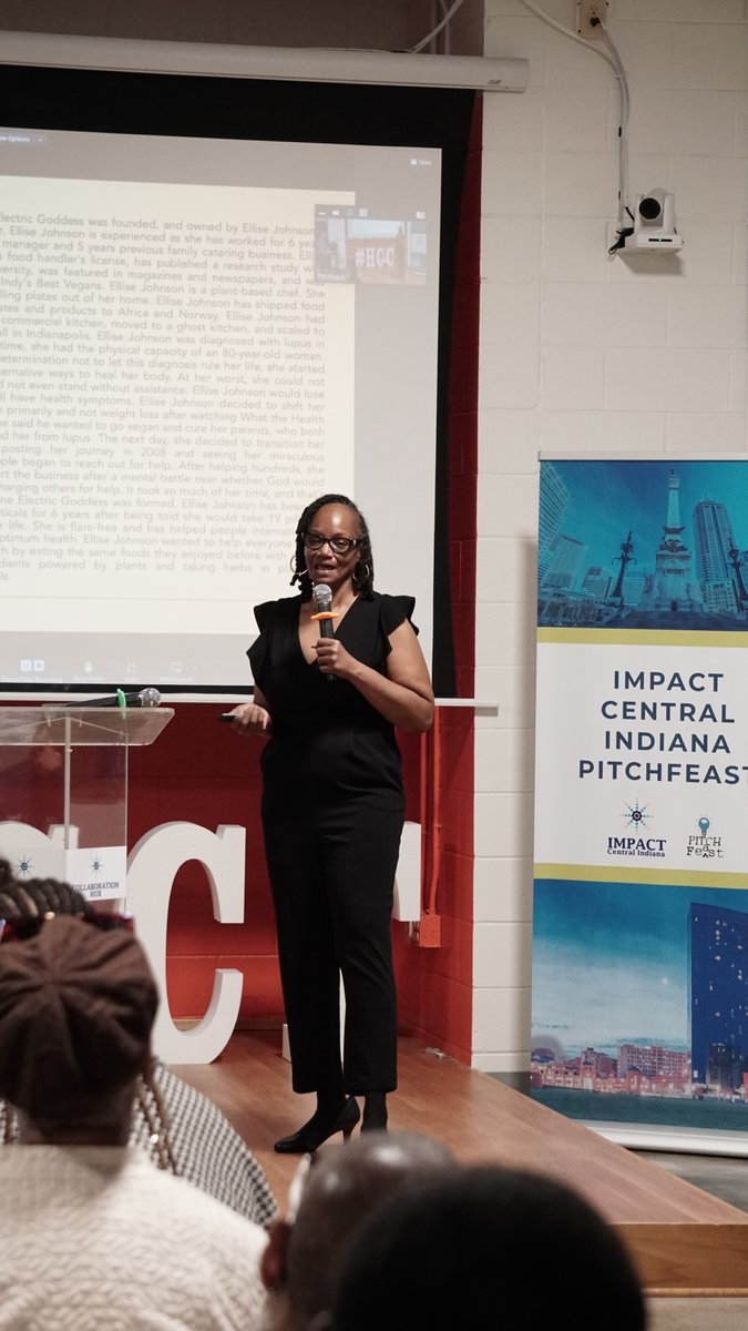 | NOW PITCHING: The Alkaline Electric Goddess | Ellise Nikki Johnson founded The Alkaline Electric Goddess to serve plant-based and alkaline electric foods that bring you comfort and are delicious! Learn more--> loom.ly/L7teqts

<a href="/CICFoundation/">CICF</a> <a href="/firstib/">First Internet Bank</a>
