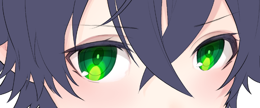 green eyes solo looking at viewer 1boy close-up eye focus male focus  illustration images