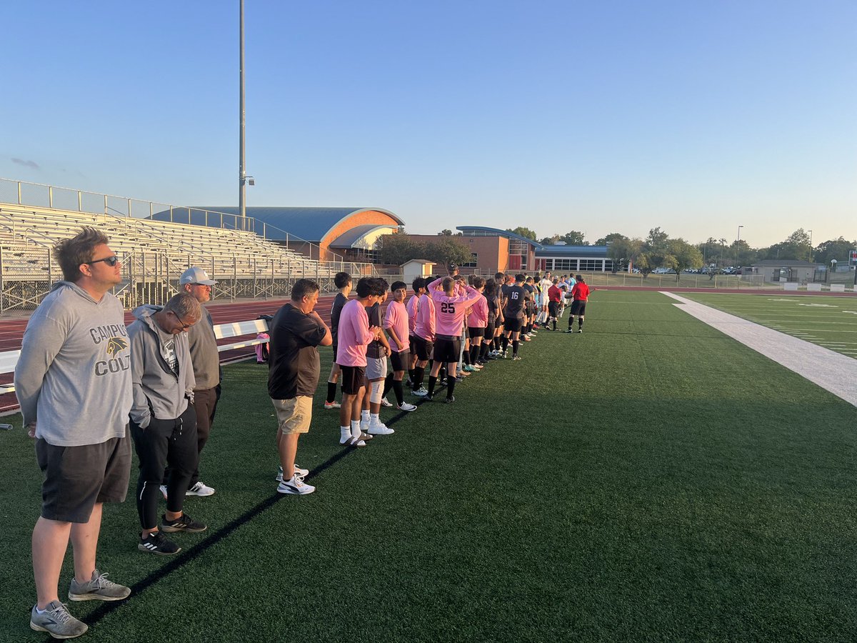 Getting ready to start senior night for colts soccer!
