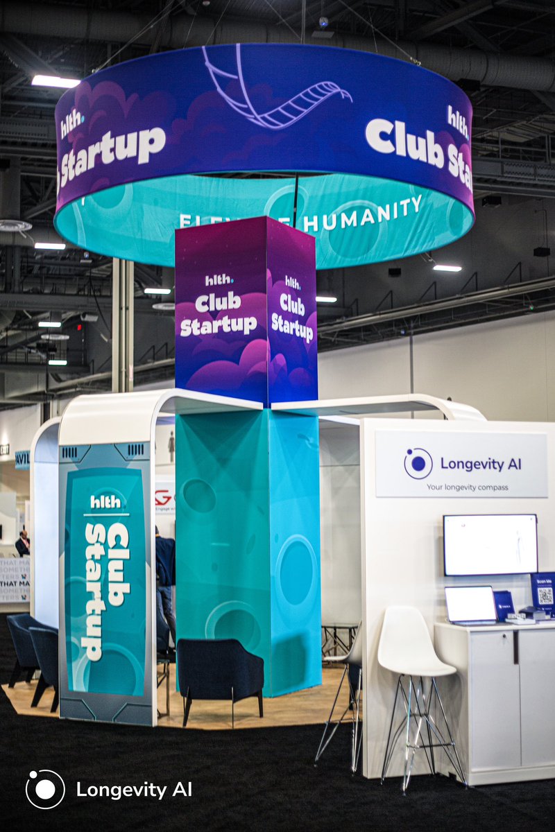 Longevity_AI's tweet photo. And that's a wrap at @HLTHEVENT A big thank you to ClubStartup for the opportunity and to everyone who visited the @Longevity_AI booth. Your engagement fuels our passion for advancing healthcare. #HLTH2023 #LongevityAI" 🦄 Longevity AI @GLeitersdorf https://t.co/RFUaL6ohQV