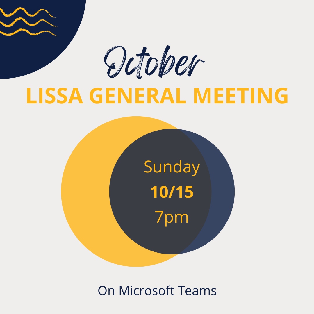 Our October General Meeting is happening THIS Sunday at 7pm EST on Microsoft Teams! Join using the link on our resource site, which can be found at the link in our bio 💙 

#uncglis #uncglissa #lissa