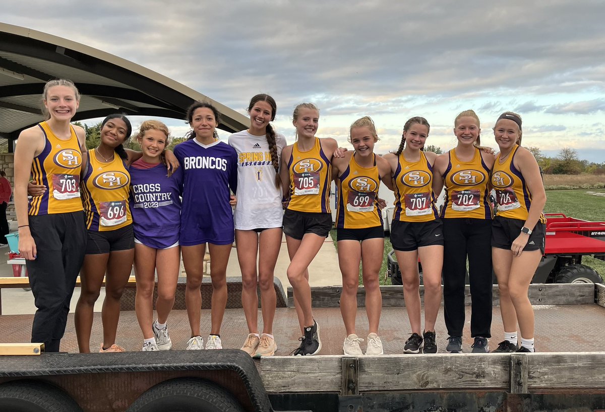 SHHS_XCountry's tweet photo. Frontier League meet today. Girls got 3rd as a team.  All-league honors:  Marisa 1st team, Sophie 2nd team, and Alexis honorable mention! https://t.co/iWpR2RdfhU