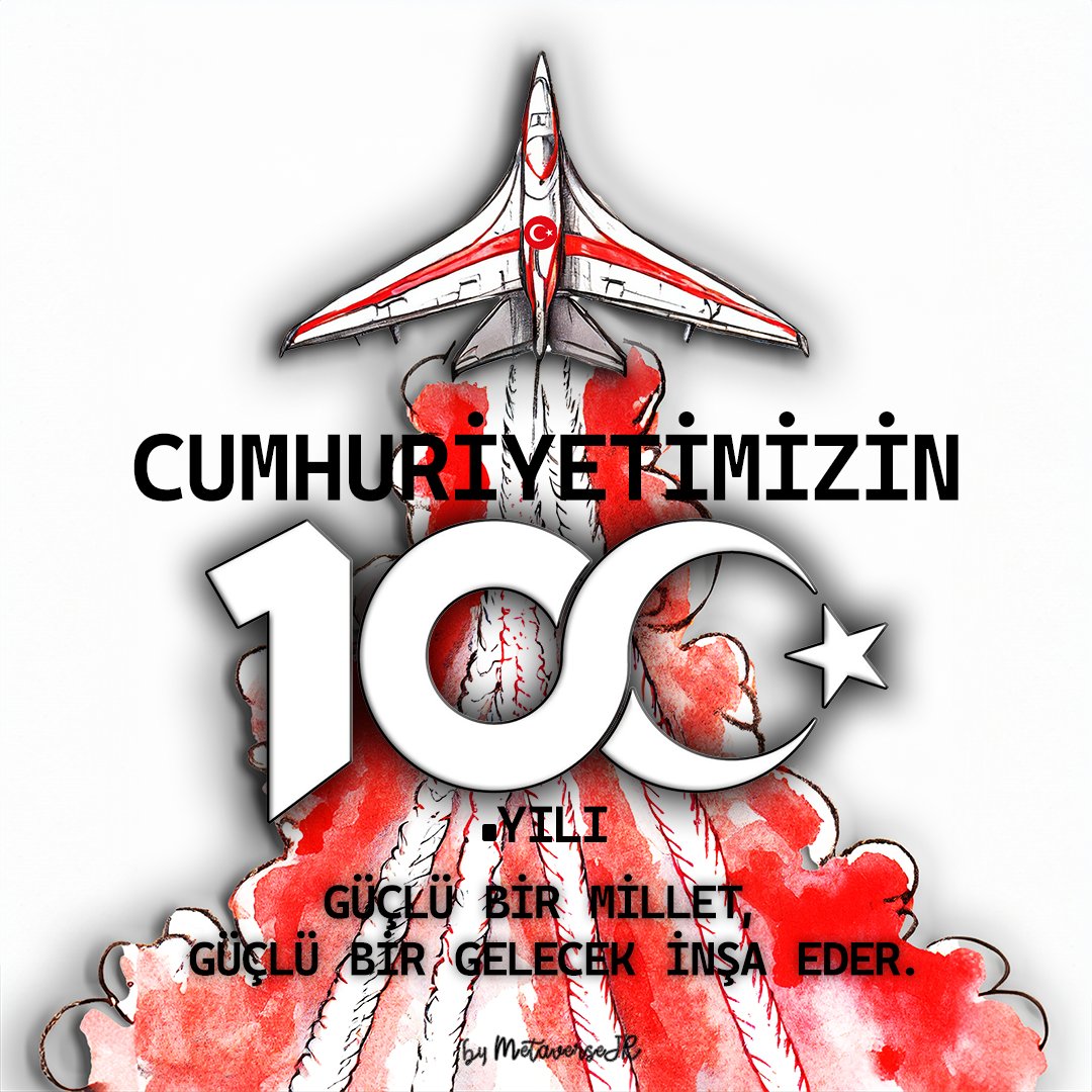 MetaverseJR's tweet image. 6/6 Ve en büyük dileğimiz: 🇹🇷Cumhuriyeti'mizin 100. yıldönümü'nde ülkemizin birlik, beraberlik ve refah içinde daha aydınlık yıllara ilerlemesini canı gönülden dilerim.
💯Unutmayalım ki, 'Güçlü bir millet, güçlü bir gelecek inşa eder.'💪