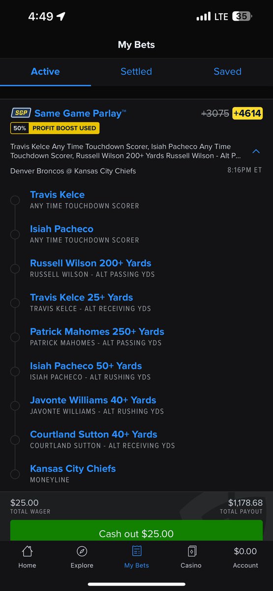 Yall gonna tail? #NFL #ThursdayNightFootball #Cheifs #BroncosCountry #fanduel #bet
