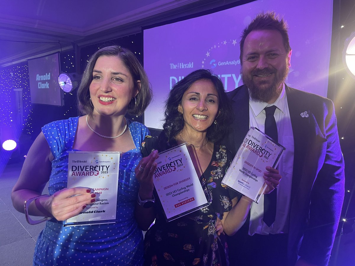 Congrats to @UofGlasgow. I was part of the university’s diversity and inclusion team back in 2006! So good to see your success with @MhairiTaylor1 for Campign of the Year @heraldscotland @GenAnalytics Awards!