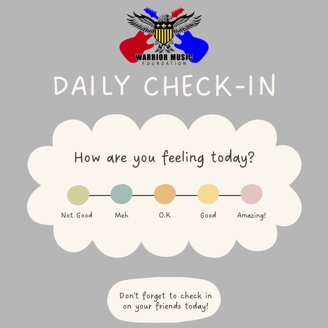 How are you feeling today?

#VeteranMentalHealth #PTSD #SupportOurVeterans #StopSuicide #StopVeteranSuicide