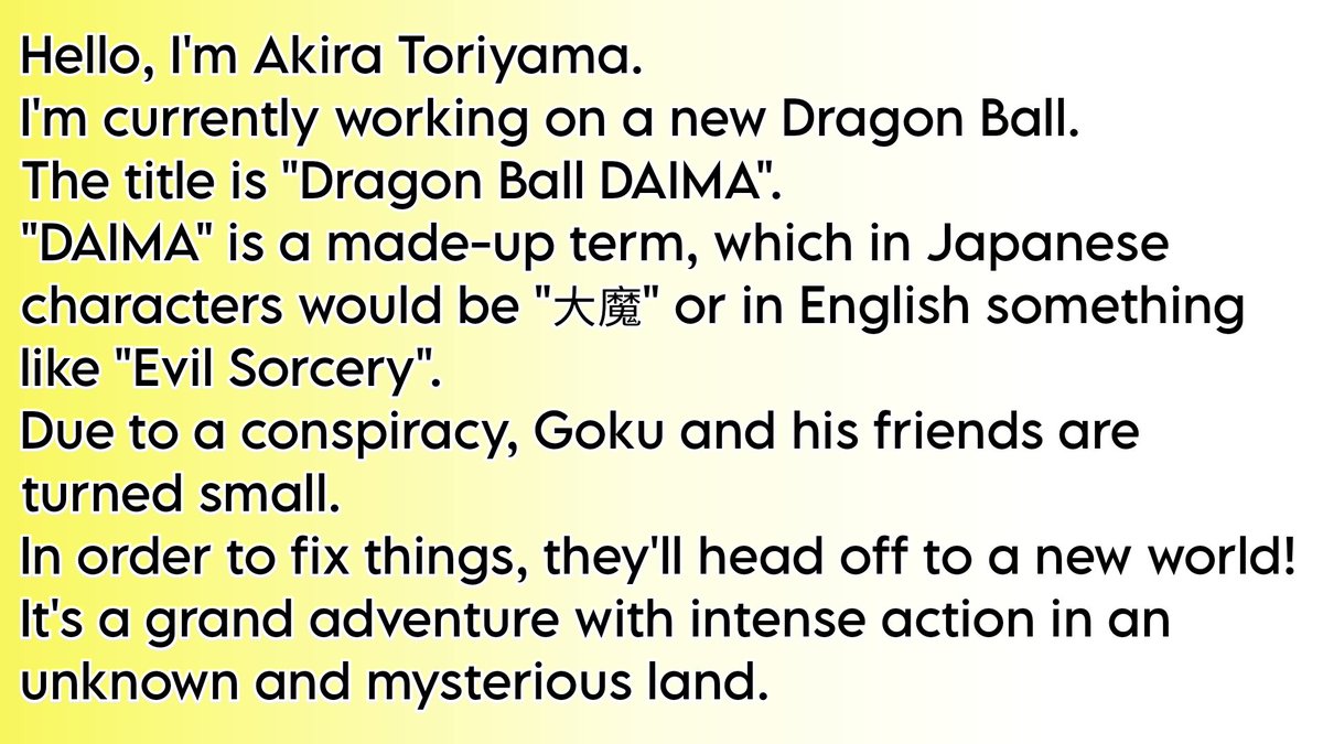 RPToriyama's tweet photo. A message from me to you! https://t.co/ZuK97pWSDM
