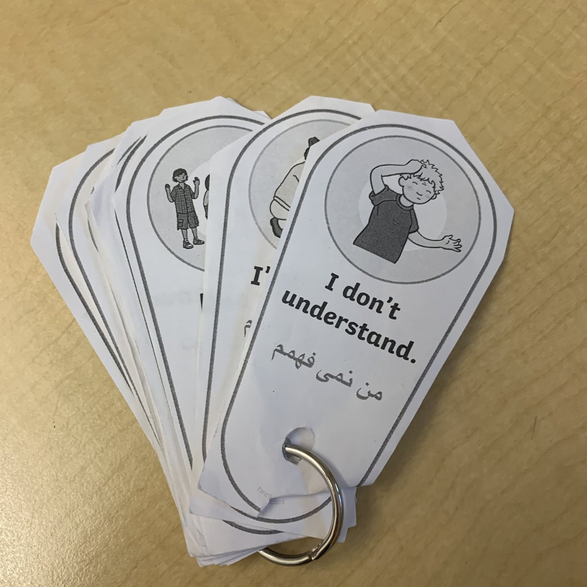 One of my newcomer students brought their ring of important phrases  back today. They don’t need them anymore 😍