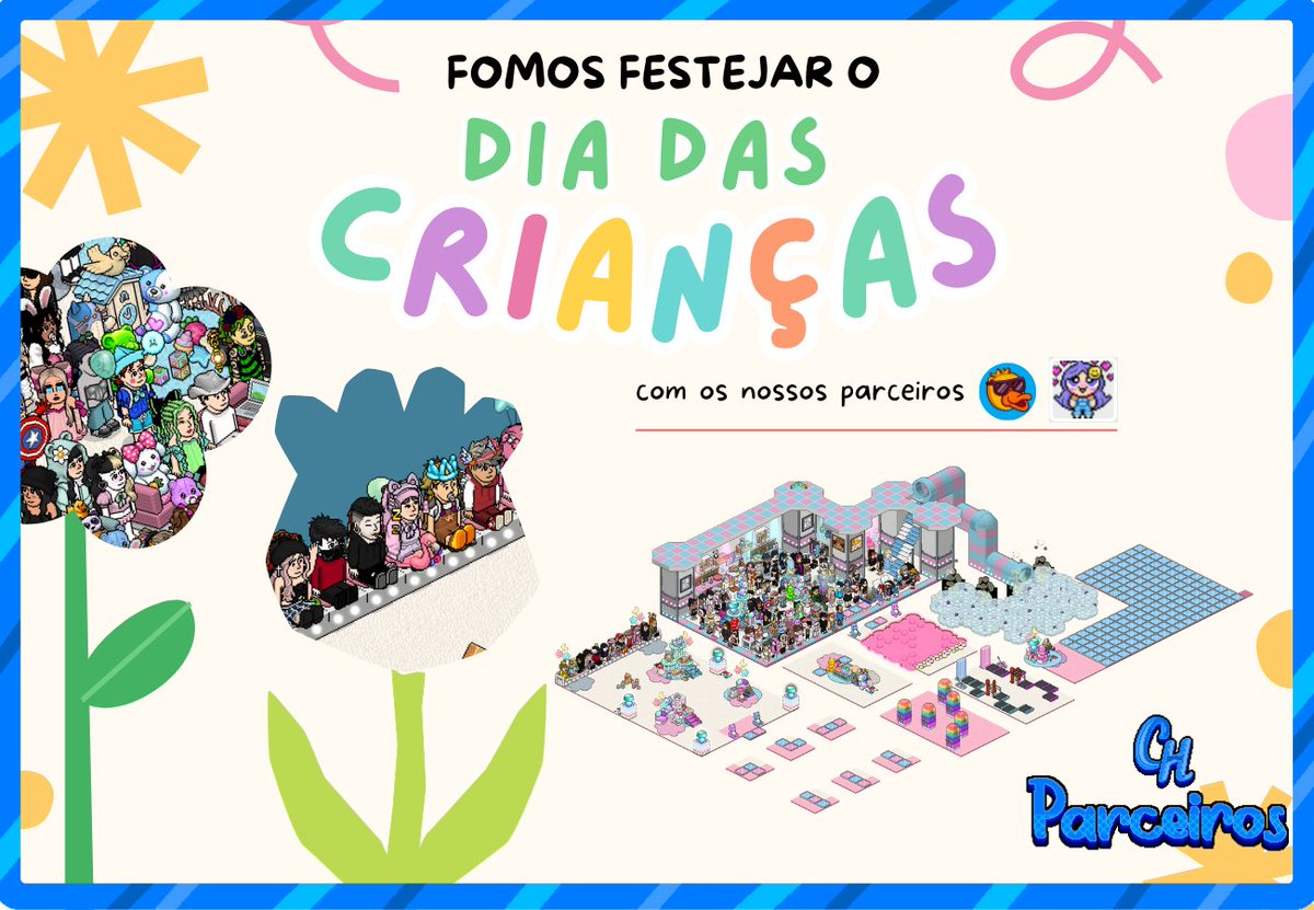 CHabbiana's tweet photo. Fomos jogar o evento especial de Dia das Crianças organizado pela @fsbubblet. O quarto estava lindo e repleto de animação!
Têm até às 23h59 BR para garantirem um emblema lindo e se divertirem, aproveitem! 🫶✨
#Habbo #Bubblet #Habblet #DiaDasCrianças #InfluencersCH https://t.co/W9TjOBhzb5