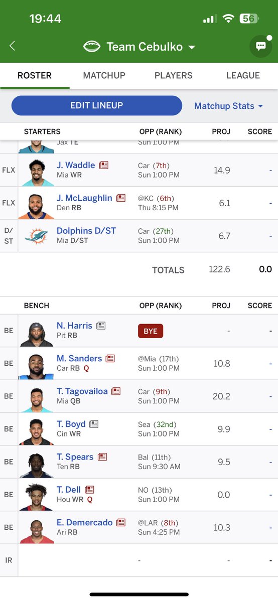 bcebulko's tweet photo. @NFLFantasy McLaughlin or Demarcado https://t.co/EvdBboiPW7