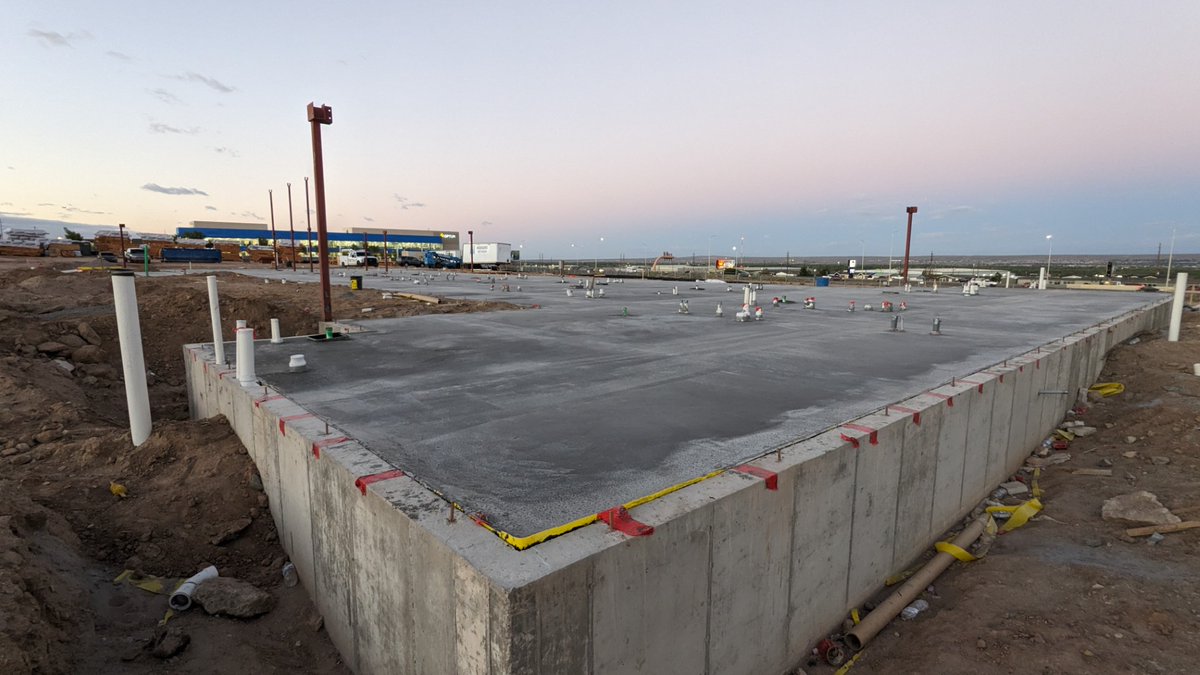 nmvic's tweet photo. As, usual we just want to keep you posted on the progress of our future campus. Our slab has been poured. We are another day closer to May 2024. #nmvic #Veterans #Construction https://t.co/tgsTaZGiyT