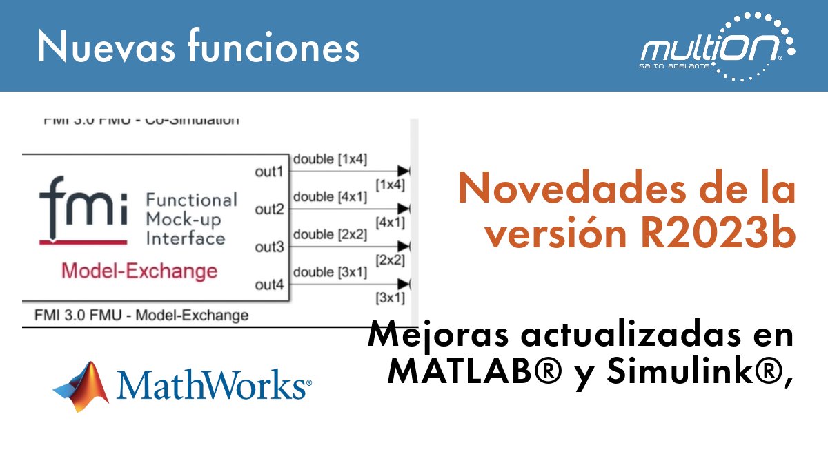 MATLAB_Mexico's tweet image. Descargue la última #versión y aproveche MATLAB y Simulink al máximo. La versión 2023b ofrece cientos de características y funciones nuevas y actualizadas para MATLAB® y #Simulink. Obtén el #software #MATLAB completo aquí: bit.ly/3qhcwwu #AI #data #maths #MultiON #info