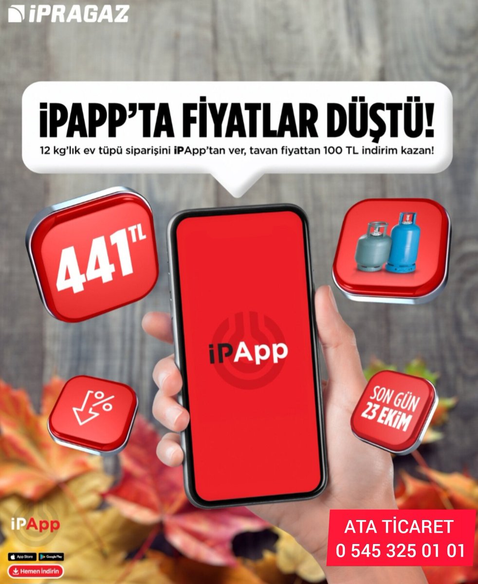 ataticaret01's tweet image. İPRAGAZ 12 Kg Ev Tüpünü
549 TL Yerine SADECE 440 TL ALIN 

23 Ekim 2023 tarihine kadar geçerlidir. 

Detaylı Bilgi : 0545 325 01 01 Pbx
ATA TİCARET / Yetkili İpragaz Bayii

#adana #adanacity #adana01 #adanaburada #yüreğir #adanademirspor #adanakebap 
#İpragaz #İPApp