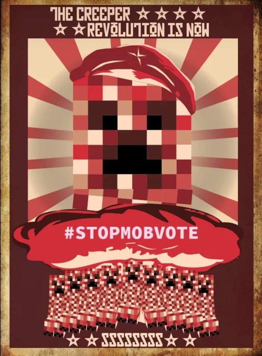 Xx_Singaman_xX's tweet photo. @BobicraftMC NO MÁS CONFORMISMO Y MEDIOCRIDAD! #StopMobVote #StopTheMobVote #NoMobVote https://t.co/gdmbwLWGBB