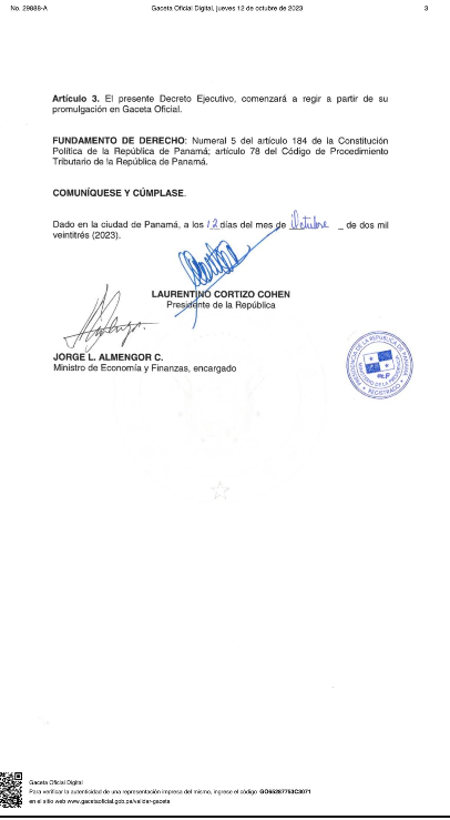 Teledata's tweet photo. Publicada en Gaceta Oficial la Extensión al 31 de octubre de los vencimientos de este mes,producto de la obligación, por temas de fortalecer la seguridad y resguardo de los datos de los contribuyentes.Esto incluye el itbms, q vencían, como de costumbre, los 15 de cada mes.@DGIpma https://t.co/km7q6vCd7g