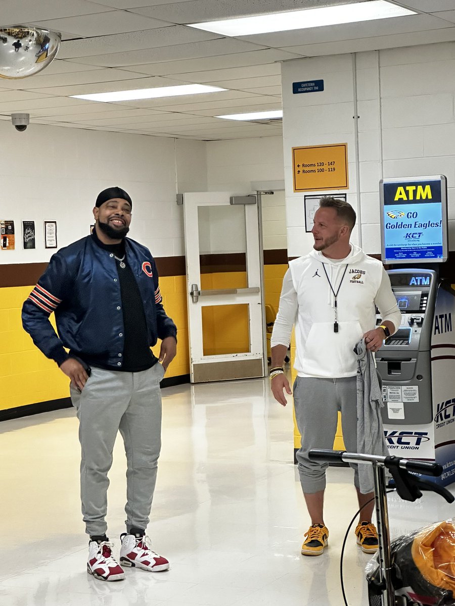 HDJacobsFBall's tweet photo. We want to thank Anthony for always getting our student athletes to their competitions safely.  On top of that, he brings an infectious positive energy to all our student athletes.  He loves rooting on our teams which is why we made him an honorary Player of the Week this week! https://t.co/UN3M5I4JhU