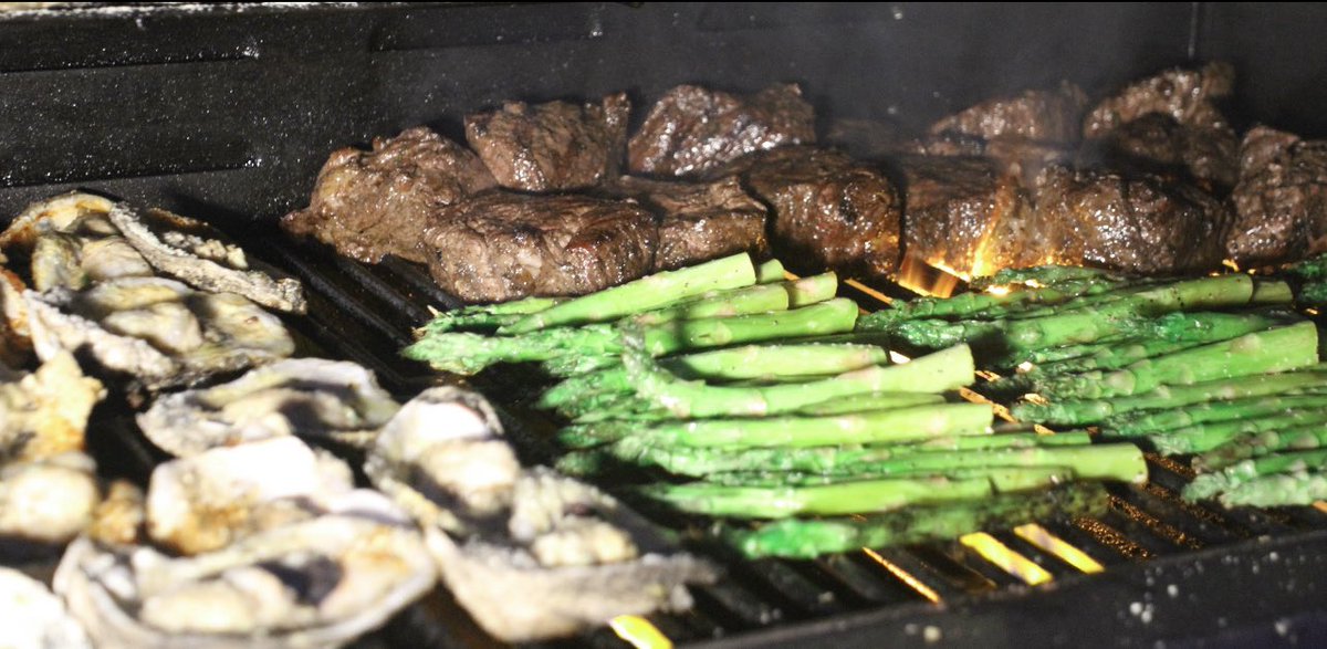 chefgason's tweet photo. We are keeping it moving. In the #frenchquarter this evening doing our things. Charred Oysters &amp; Filet Mignon. What a great combination. #tooeasy #chefgason #neworleans #louisiana #oysters #cajun #creole #1 #yeschef #delicious #louisianaambassador https://t.co/Wv6QaO8JTB