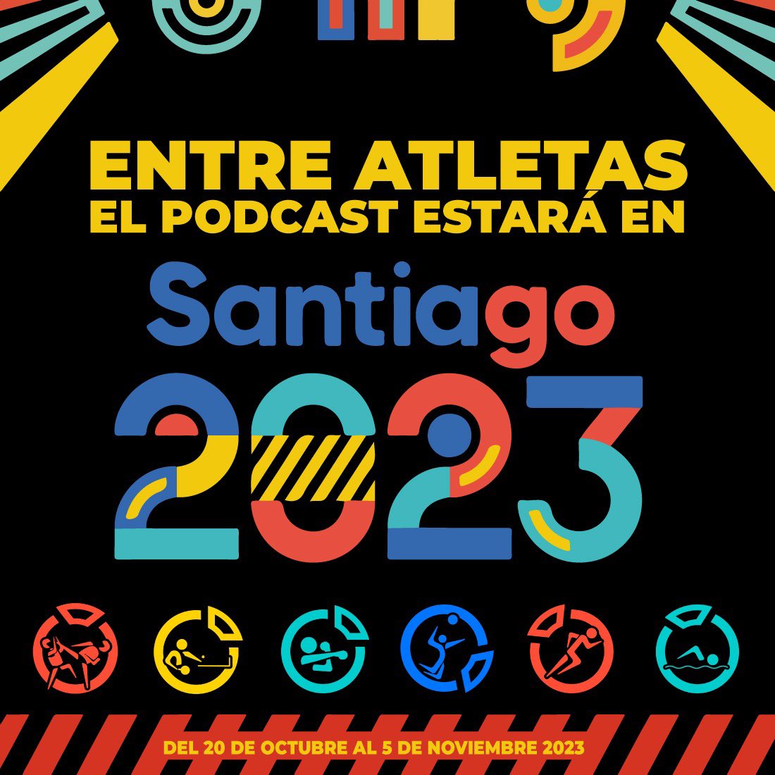 entreatletas's tweet photo. ¡Prepárate para la cobertura más emocionante de los Juegos Panamericanos Santiago 2023! 🌟

 Del 19 de octubre al 6 de noviembre, no te pierdas las entrevistas exclusivas con las leyendas vivas de América y del mundo. 🎙️🌎 https://t.co/RRWWMDmd5N