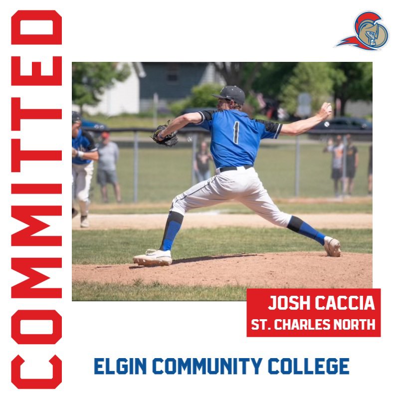 Josh_Caccia's tweet photo. I am excited to announce that I have Committed to Elgin CC. I would like to thank my coaches, parents and teammates for supporting me over the last 10 years. Go Spartans. @ElgCCBaseball1 @CoachTG2 @ZachTeske1 @CoachWik21  @ChrisSinatra8 https://t.co/SWxQ4GqueF