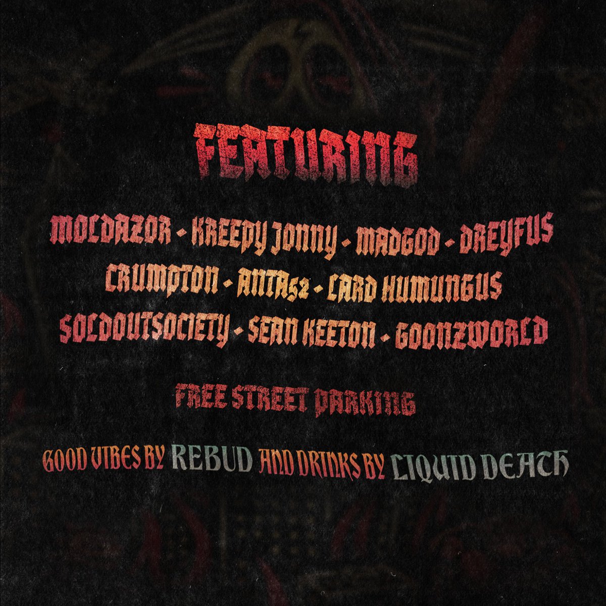 Join us for an art-focused pop-up event at the Kreepy Club in DTLA with some of our greatest friends! 

19 OCTOBER
7PM - 11PM

FREE RSVP link below!👇👇👇

Our new store drop will be available!
It goes live one week later online!