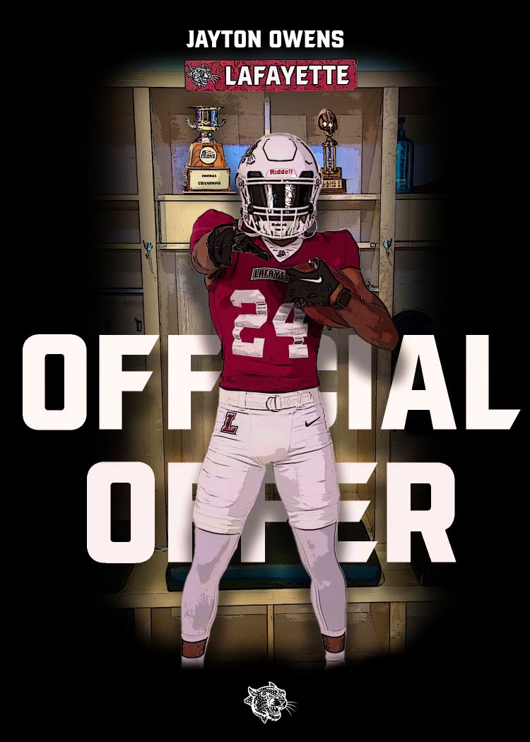 Jayton Owens (@boogie_owens19) on Twitter photo #AGTG After a great conversation with <a href="/MCthedc/">Meade Clendaniel</a> I am blessed to receive an offer from Lafayette College #RollPards #AGTG After a great conversation with <a href="/MCthedc/">Meade Clendaniel</a> I am blessed to receive an offer from Lafayette College #RollPards