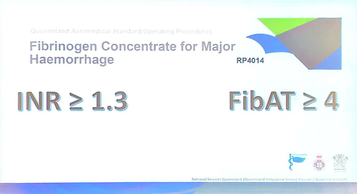 David Monks ๐ฎ๐ช (@drdavidmonks) on Twitter photo Interesting talk <a href="/clinton_gibbs/">Clinton Gibbs</a>. Use of point of care INR check in the pre-hospital setting. If elevated trigger for administration of Fibrinogen Concentrate. #TraumaANZ Interesting talk <a href="/clinton_gibbs/">Clinton Gibbs</a>. Use of point of care INR check in the pre-hospital setting. If elevated trigger for administration of Fibrinogen Concentrate. #TraumaANZ