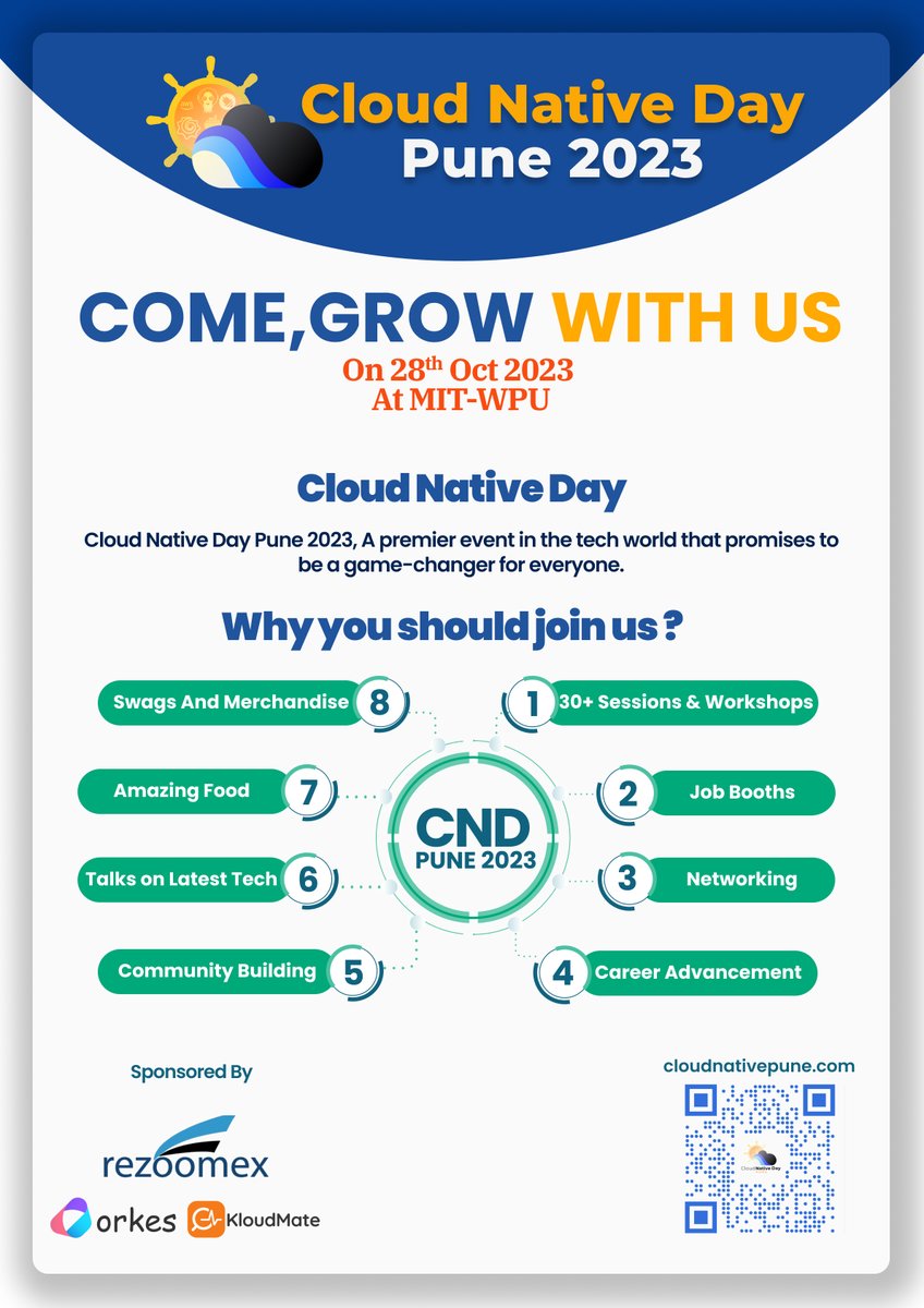 ⏰ Time is ticking!

⏰ Just a few days left until @CloudNativeDayPune

🌐 Join us on October 28th, 2023, from 7:00 AM to 6:00 PM IST in Pune for a day packed with all things cloud-native. 

lnkd.in/d7TK5N-D 

#CloudNativeDay #Pune2023 #TechEvent #CountdownBegins #register