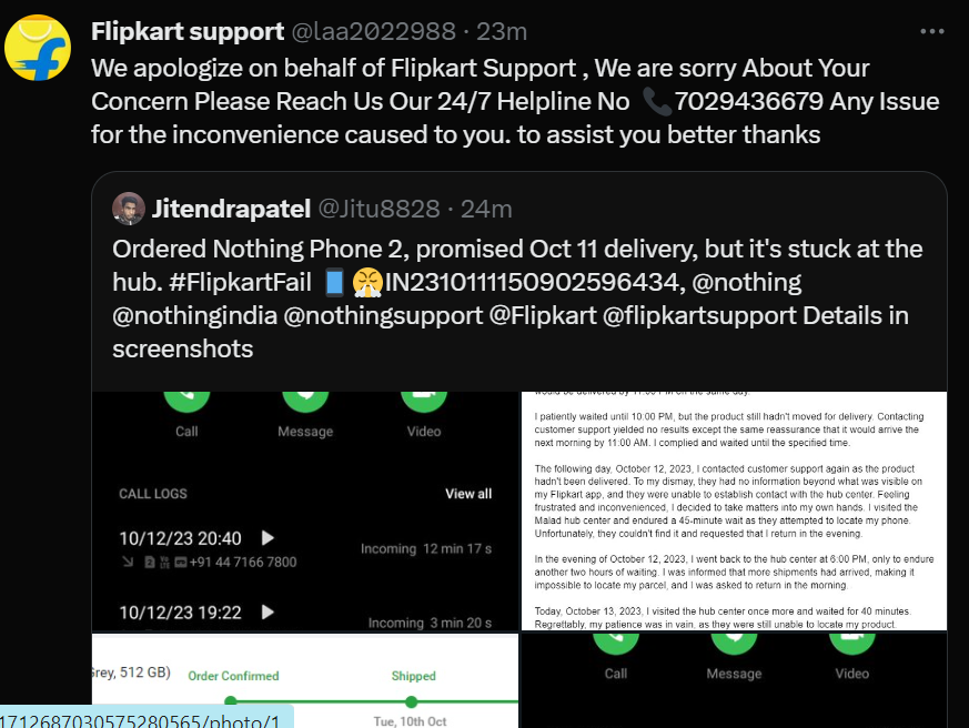 Jitu8828's tweet photo. Now @Flipkart automated the response, no one cares about the real issues. https://t.co/TccPGmiWWm