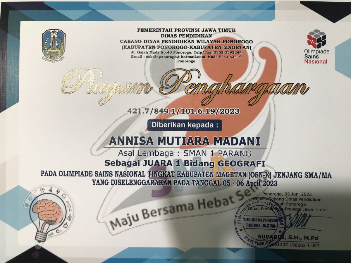 bbiotalaut's tweet photo. hai aku baru balik, dan ini dia tadi piagam juara osn ku😵‍💫😵‍💫😵‍💫 https://t.co/QfcP148x4R