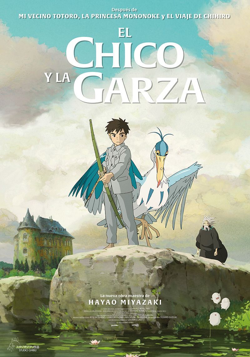 Cartel español de 'El chico y la garza'. La nueva película de Hayao Miyazaki se estrena en cines el 27 de octubre.