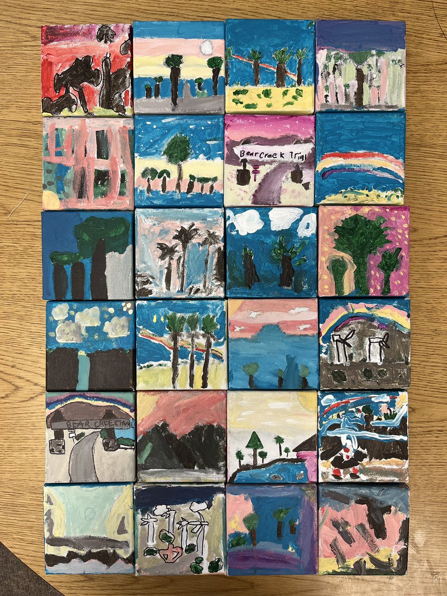 Our 3rd graders just completed a painting experience called “Desert Views!” Can’t wait to see it on display at the LQ Museum! <a href="/MaryBerryPerry/">Mary Perry</a> <a href="/DesertSandsUSD/">Desert Sands USD</a>