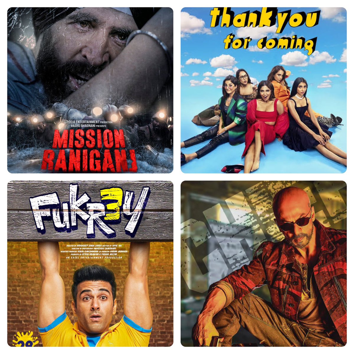 NATIONAL CINEMA DAY *TODAY*… 

Which film are *You* watching today?
⭐️#MissionRaniganj
⭐️#ThankYouForComing
⭐️#Fukrey3
⭐️#Jawan 
Any other Film ? 
#NationalCinemaDay