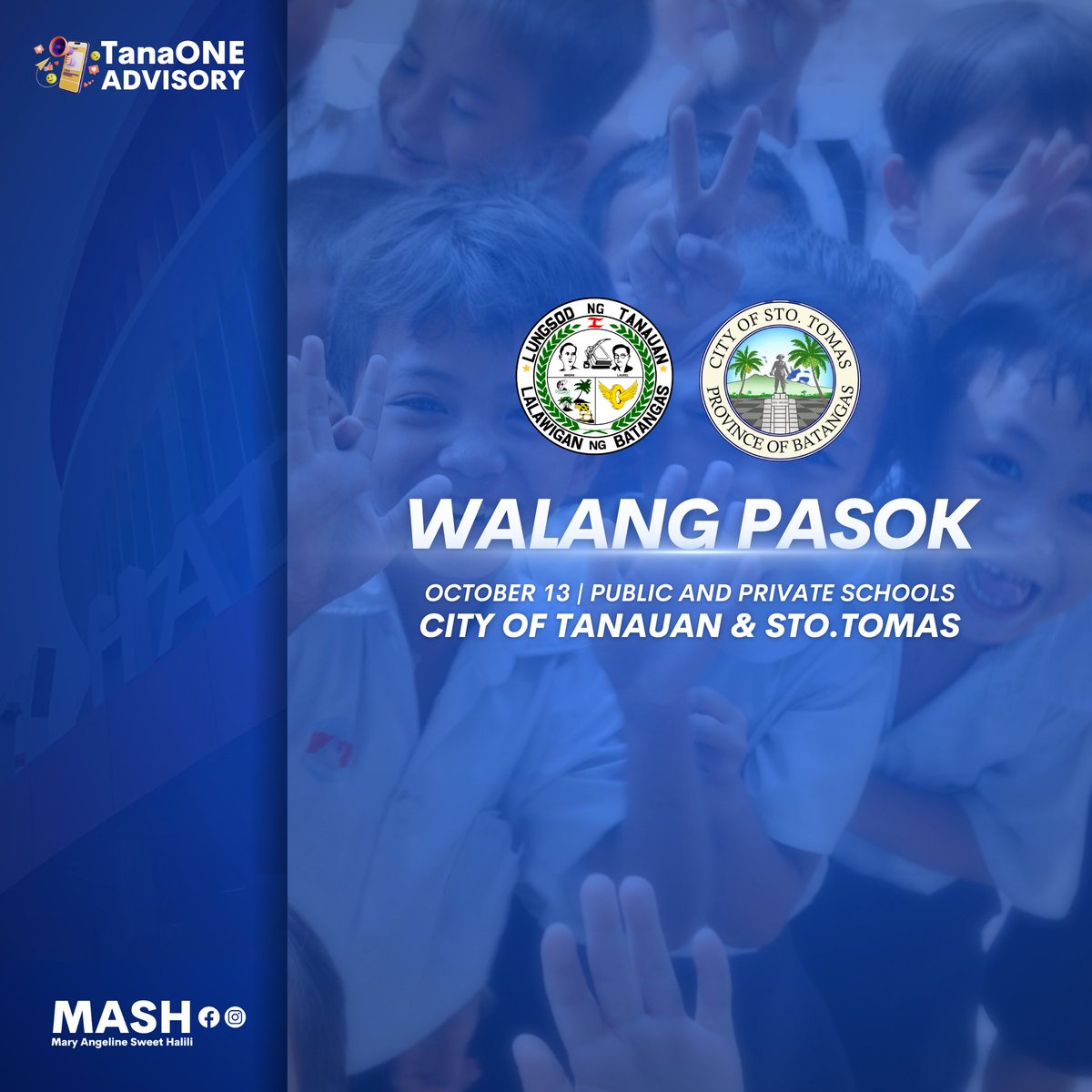 SweetHalili's tweet photo. WALANG PASOK #TanauanCity #StoTomasCity

Kinansela na ng dalawang Pamahalaang Lungsod ang mga klase sa lahat ng antas sa pampubliko at pribadong mga paaralan dahil sa naangyaring Magnitune 5 na lindol sa Lungsod ng Calaca ngayong araw.

#lindol #EarthquakePH https://t.co/mWinX63bfy