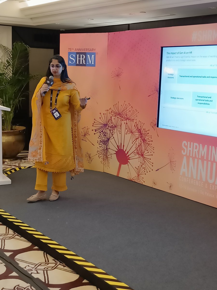 DeloitteIndia's tweet image. Japneet Kaur, Partner, Consulting, Deloitte India, and Aditya Agarwal, Director, Consulting, Deloitte India, conducted a masterclass on “GenAI for HR: The opportunities and challenges,” at SHRM India Annual Conference 2023.

#PeopleAnalytics #DataDrivenHR #HRAnalytics
