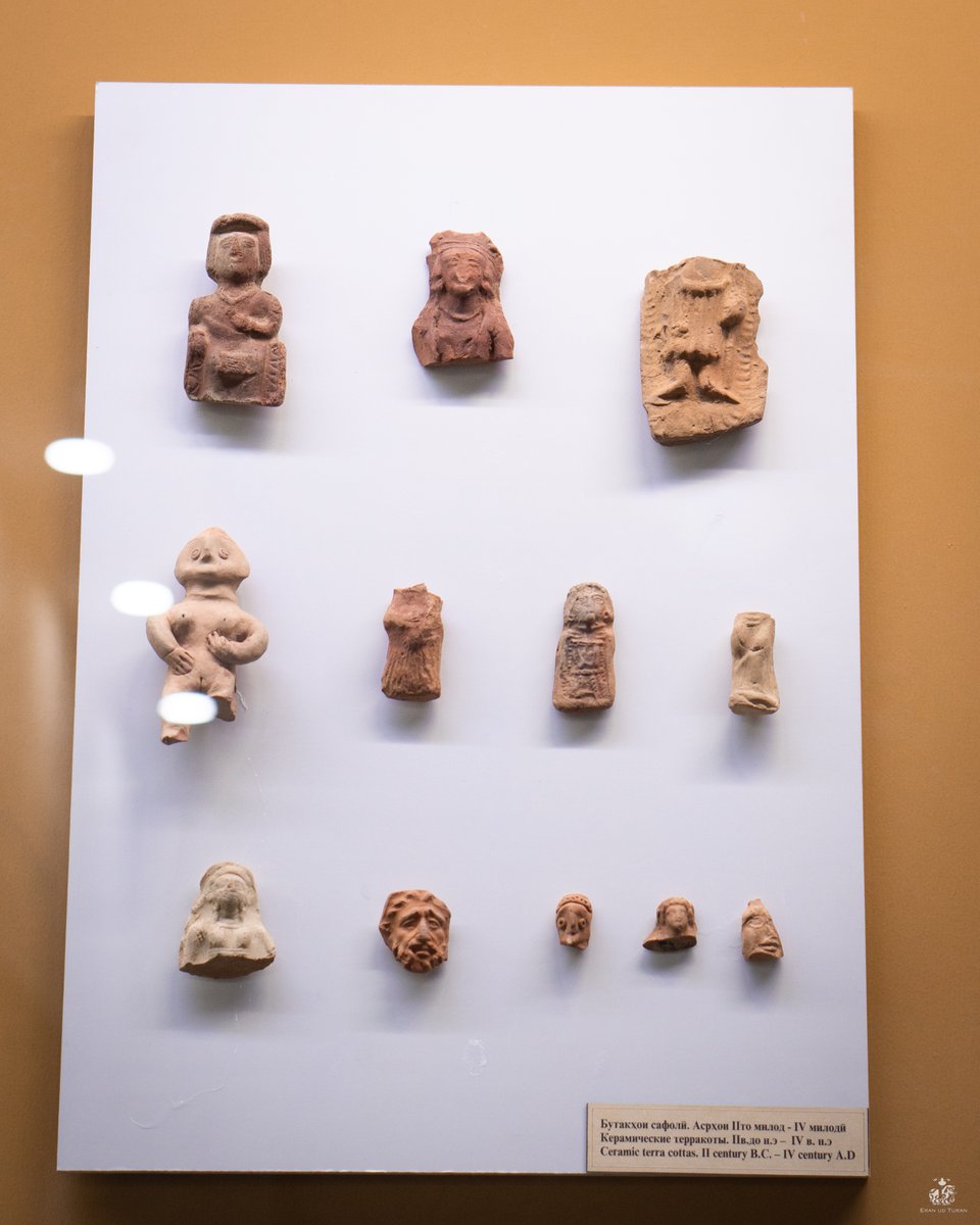 Ceramic figurines from Sogdiana and Tokharistan, dating from the 2nd C BC to the 4th C AD. In the @of_tajikistan