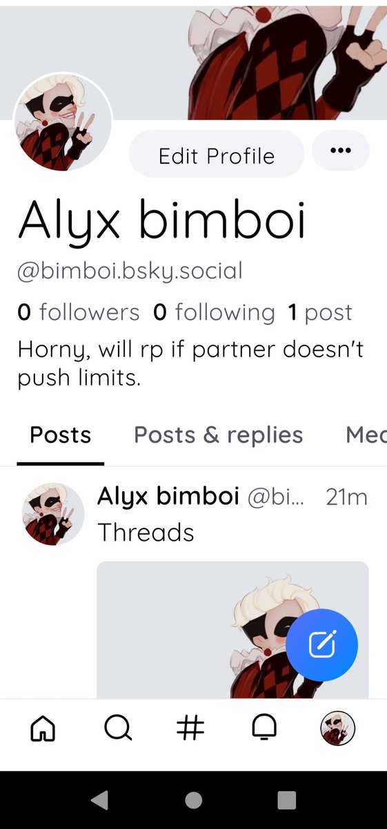 So I can be found on 🔵☁️