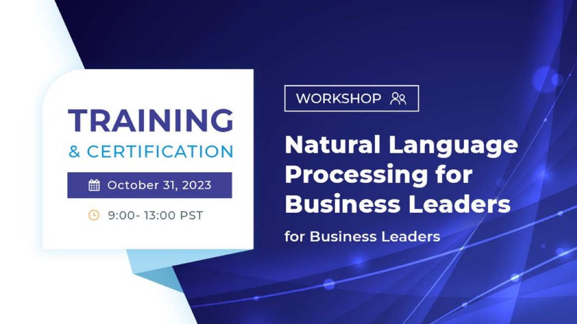 digitalhealthxx's tweet image. Don't miss the opportunity to enroll in the #NaturalLanguageProcessing for Business Leaders on October 31, 2023, from 9:00 to 13:00!
Learn more: hubs.li/Q025h2SY0
#DataAnnotationProjects #SparkNLP #HealthcareNLP #VisualNLP #BusinessLeaders #TrainingSessions #NLPLab…