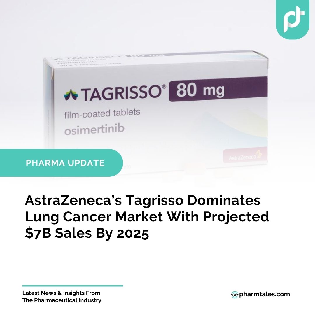 AstraZeneca’s Tagrisso Dominates Lung Cancer Market With Projected $7B Sales By 2025

Read More: pharmtales.com/tagrisso-lung-…

#pharmanews #pharmaupdates #Pharmtales #AstraZeneca #EGFRMutation #NSCLC #Tagrisso #Drugs