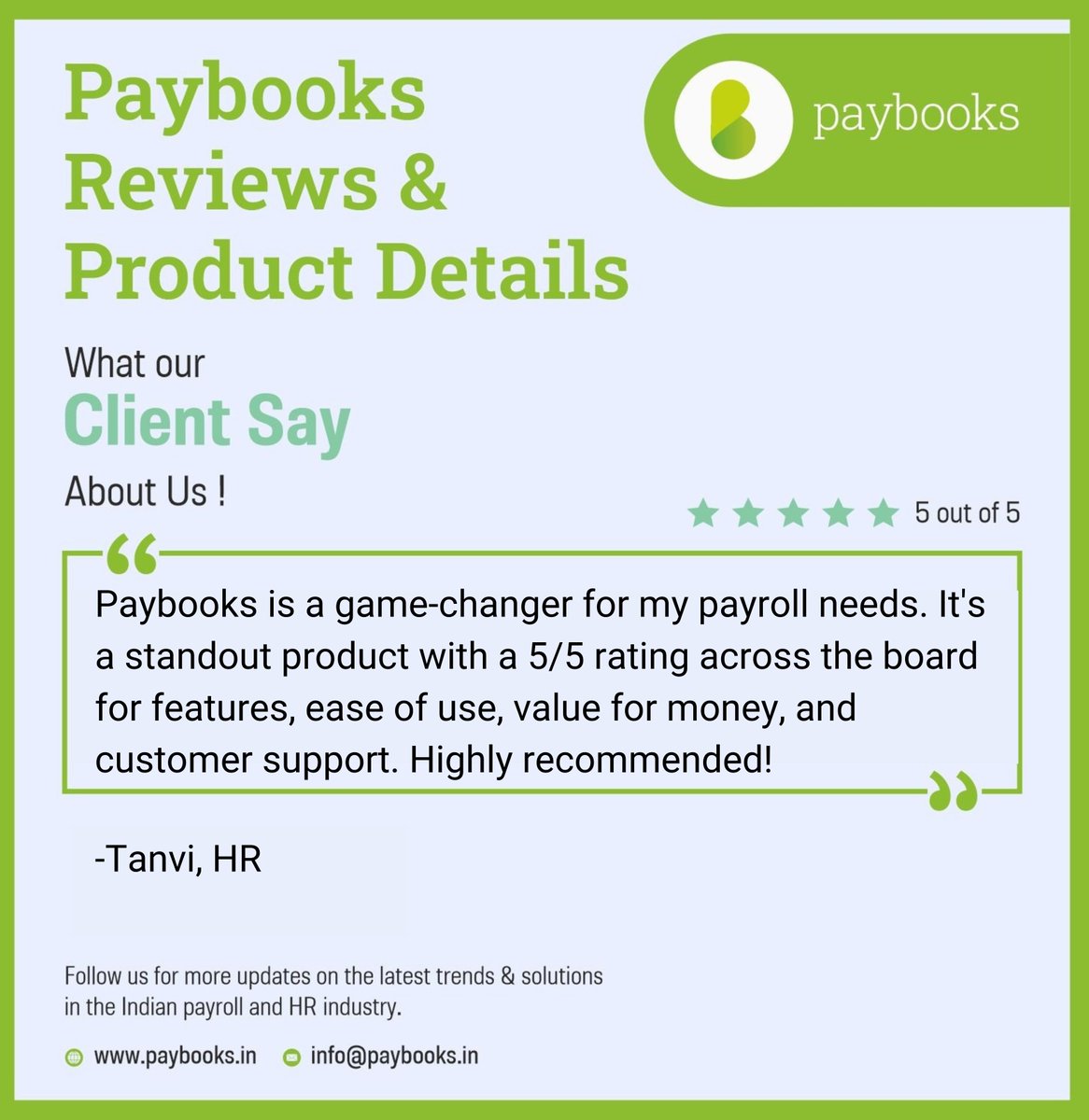 Elevate Your Business with Paybooks!

Discover how our seamless payroll solutions are transforming businesses like yours.

Share your thoughts in the comments below – we'd love to hear from you!

#HRTech #PayrollManagement #SMEs #Entrepreneurship #HRSoftware #Paybooks